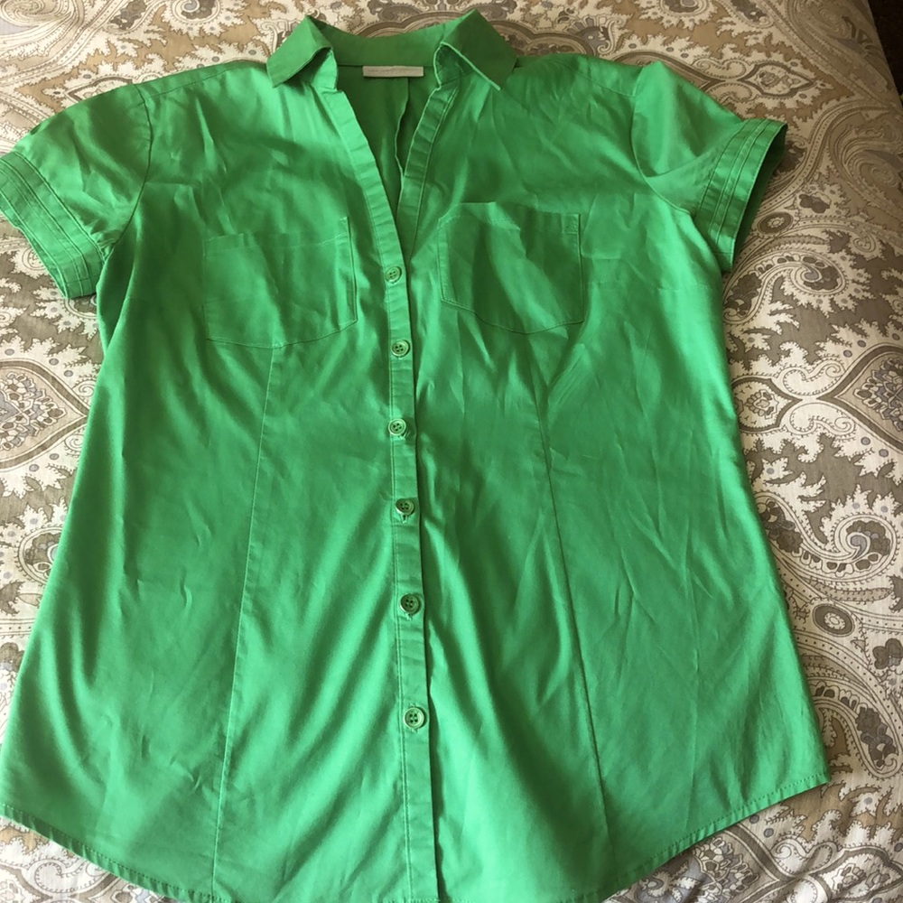 New York and Company green button up